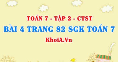 Bài 4 trang 82 SGK Toán 7 Tập 2 Chân trời sáng tạo